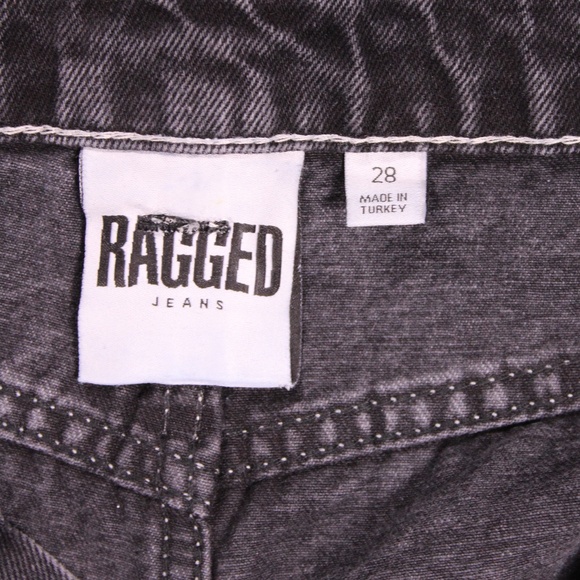 Ragged Jeans Black Wide Leg Denim Pants Size 28 - Picture 6 of 9